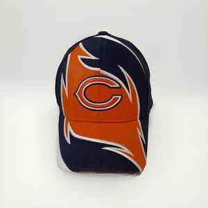90's Vintage Chicago Bears Reebok Shark Tooth Hat NFL Adjustable Unique Pattern